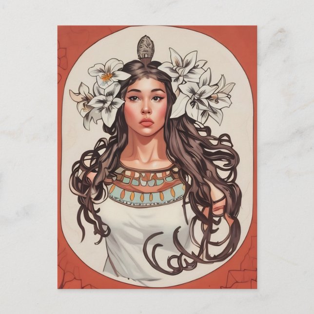 Art Nouveau La Princesse Lointaine Postcard Postkarte (Vorderseite)