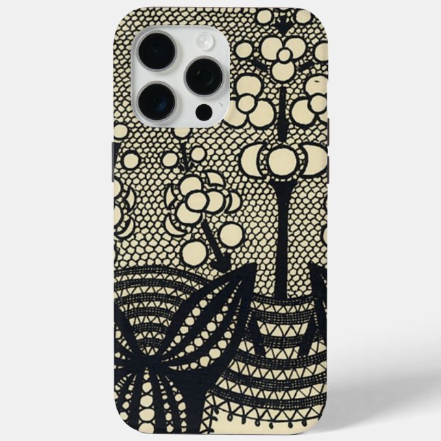 Art Nouveau Lace Floral Case-Mate iPhone Hülle (Rückseite)