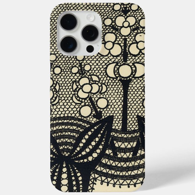 Art Nouveau Lace Floral Case-Mate iPhone Hülle (Rückseite)
