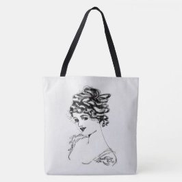 Art Nouveau Lady Fine Art Fabric Bag