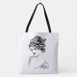 Art Nouveau Lady Fine Art Fabric Bag