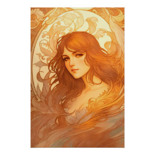 Art Nouveau Lady Poster