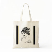 Art Nouveau Lady Small Tote Bag