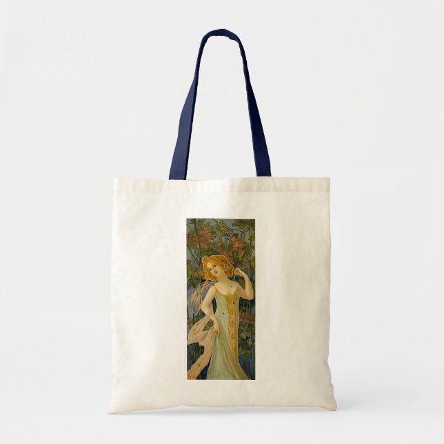 Art Nouveau Lady Tragetasche (Vorne)