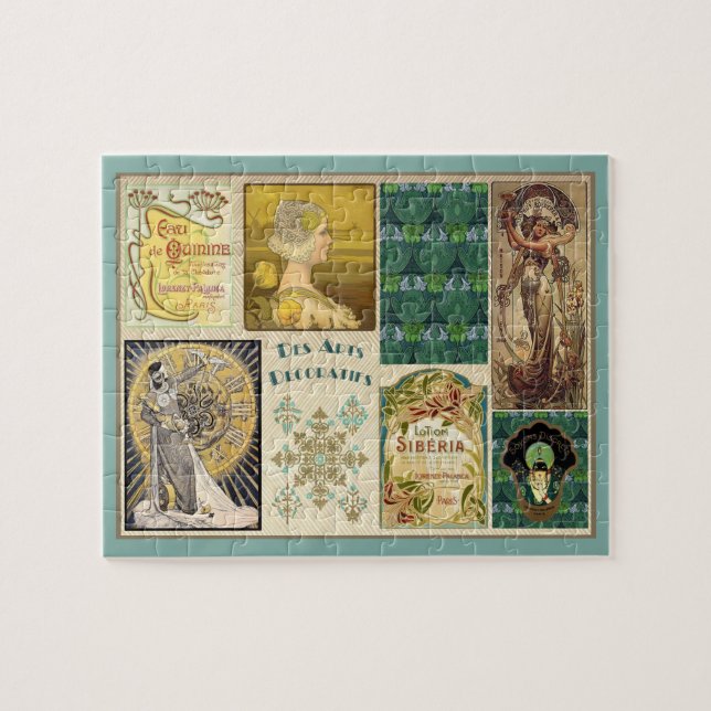 Art Nouveau Ladys Jigsaw Puzzle (Horizontal)