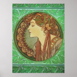 Art Nouveau Laurel von Alphonse Mucha Poster