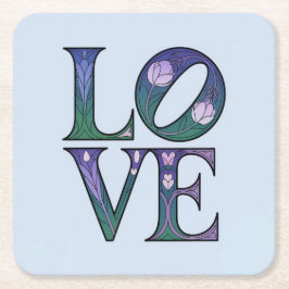 Art Nouveau LIEBE Untersetzer Set