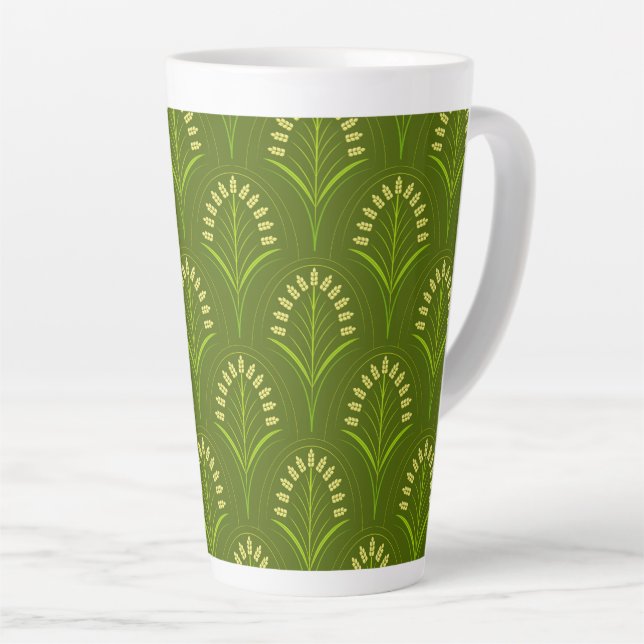 Art Nouveau Light Green Blume Milchtasse (Rechte Ecke)
