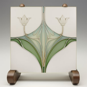 Art Nouveau-Lilien-Eleganz-Keramikfliese Fliese