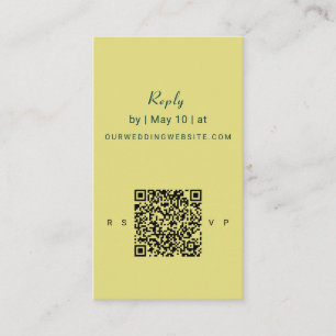 Art Nouveau Lily Hochzeit   QR-Code-Antwort Begleitkarte