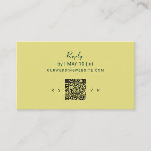 Art Nouveau Lily Hochzeit   QR-Code-Antwort Begleitkarte