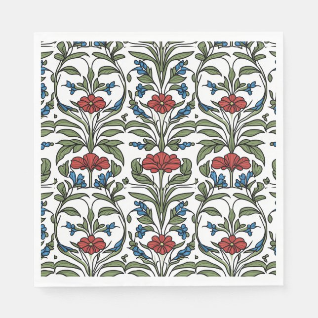 Art Nouveau Lotus Serviette (Vorderseite)