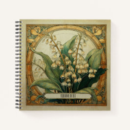 Art Nouveau Maiglöckchen Notizbuch