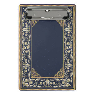 Art nouveau, marineblau, gold,antiquität,belle épo mini klemmbrett
