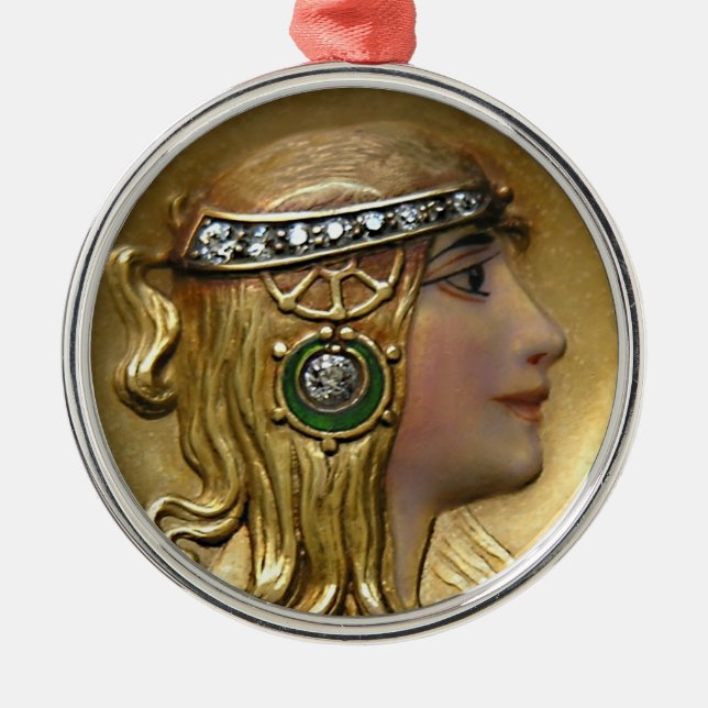 Art Nouveau Medallion Silbernes Ornament (Vorne)