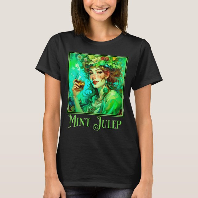 Art Nouveau Mint Julep T-Shirt (Vorderseite)