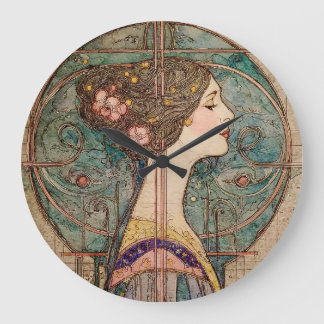 Art Nouveau Model Große Wanduhr