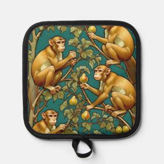 Art Nouveau Monkey Pot Holder Topflappen