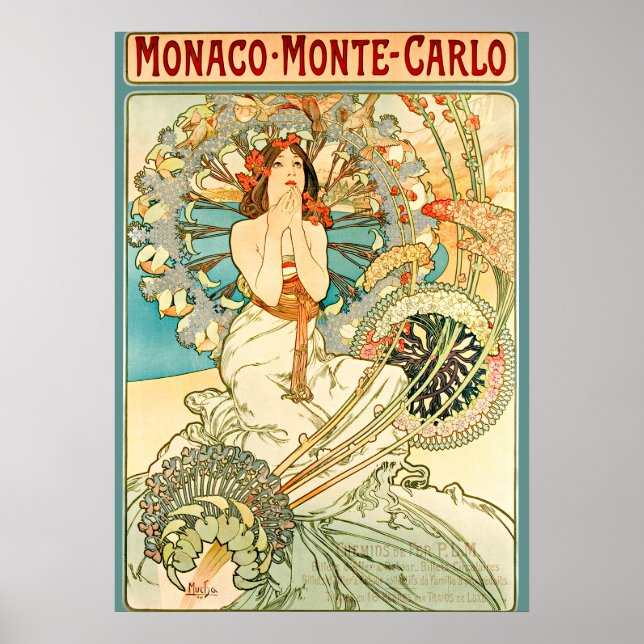 Art Nouveau Monte Carlo - Museo Cantonale d'Arte Poster (Vorne)
