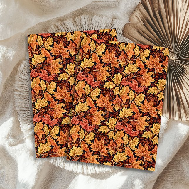 Art Nouveau Morris Herbstblätter Terracotta Seidenpapier (Art nouveau Morris fall autumn leaves terracotta Tissue Paper)