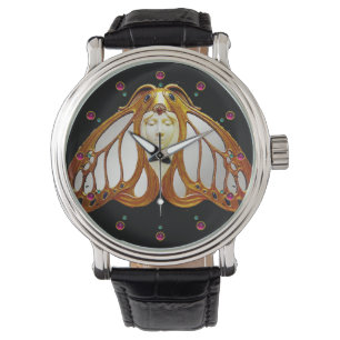 ART NOUVEAU MOTH FRAU ARMBANDUHR