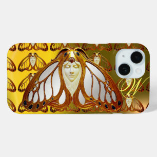ART NOUVEAU MOTH FRAU GEM MONOGRAM Case-Mate iPhone HÜLLE