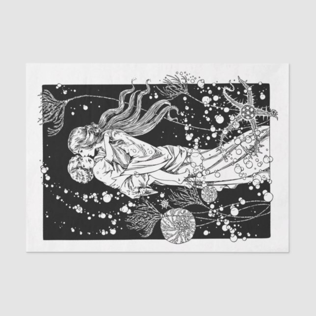 Art Nouveau Mother & Child Decoupage Tissue Paper Seidenpapier (Vorderseite)