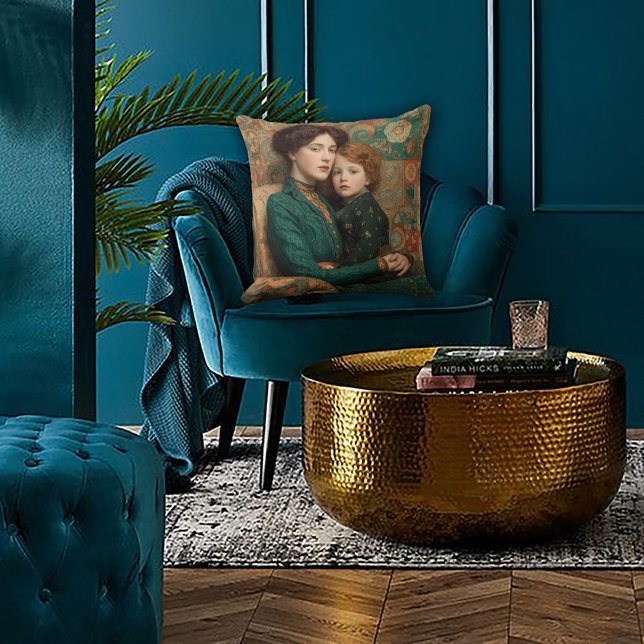 Art Nouveau Mother & Child Kissen (Von Creator hochgeladen)