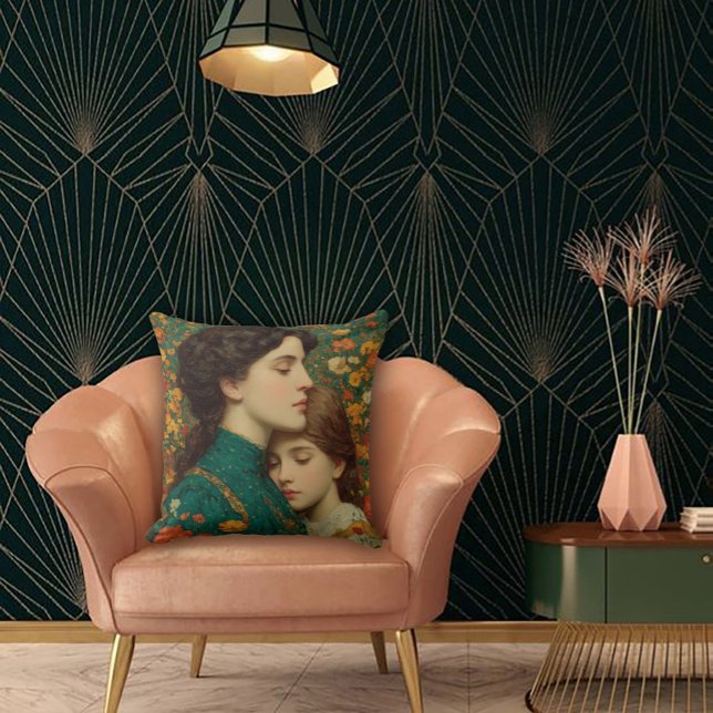 Art Nouveau Mother & Child Kissen (Von Creator hochgeladen)