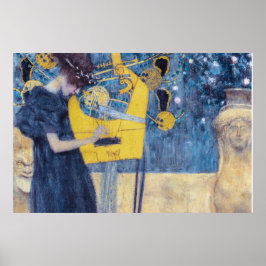 Art Nouveau "Musik I" Gemälde von Gustav Klimt Poster