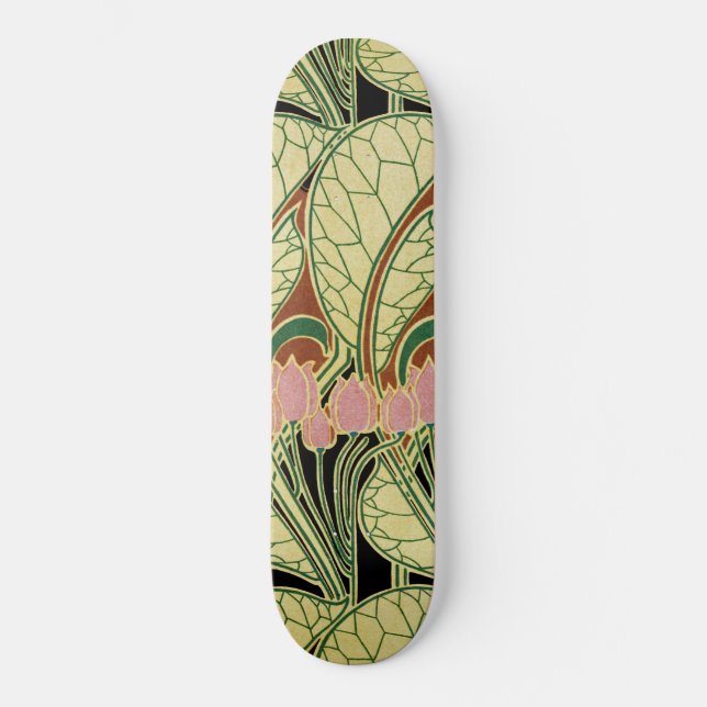 Art Nouveau Muster #1 Skateboard (Vorderseite)