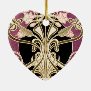 Art Nouveau Muster #2 Keramik Ornament
