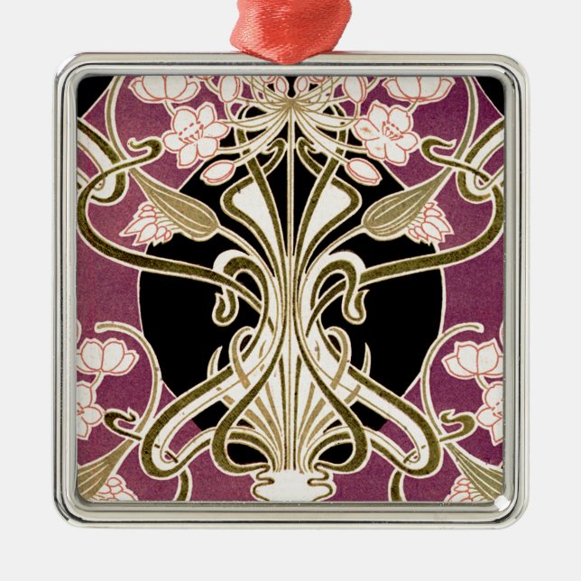 Art Nouveau Muster #2 Ornament Aus Metall (Vorne)