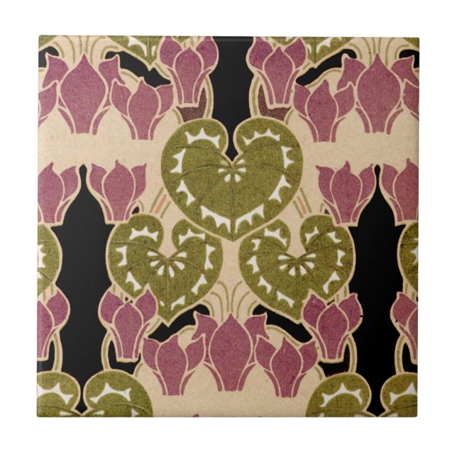 Art Nouveau Muster #4 Fliese (Vorderseite)