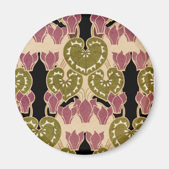 Art Nouveau Muster #4 Magnet (Vorne)