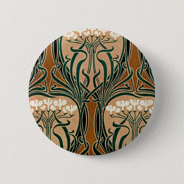 Art Nouveau Muster #9 Button (Vorderseite)