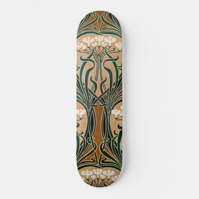 Art Nouveau Muster #9 Skateboard (Vorderseite)