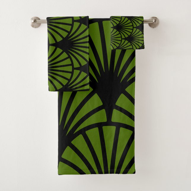 Art Nouveau Muster Print Badhandtuch Set (Insitu)