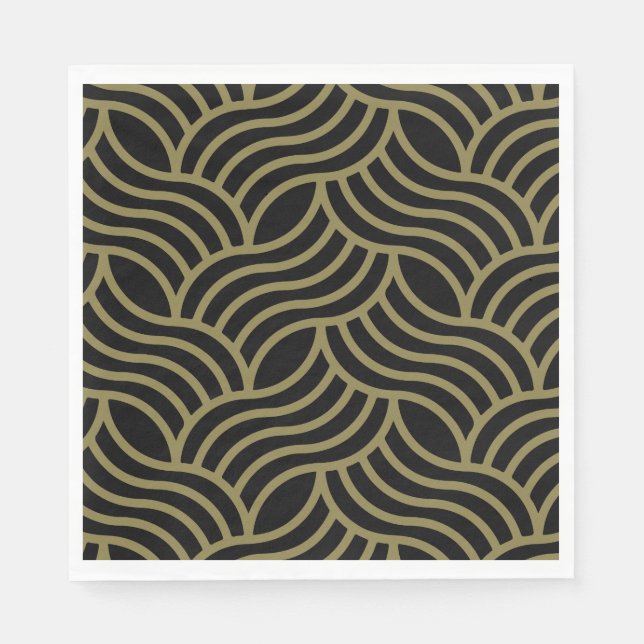 Art Nouveau Muster Print Serviette (Vorderseite)