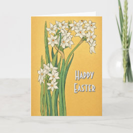 Art Nouveau Narcissus Flowers – Easter Karte
