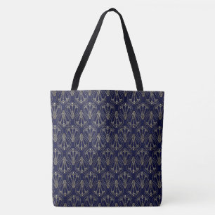 Art Nouveau Navy Blue und Gold