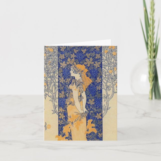 Art Nouveau Note Card Karte (Vorderseite)