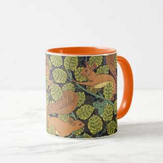 Art Nouveau Oak Eichhörnchen Tasse