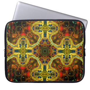 art nouveau ornamentales vintage-muster in grün, g laptopschutzhülle