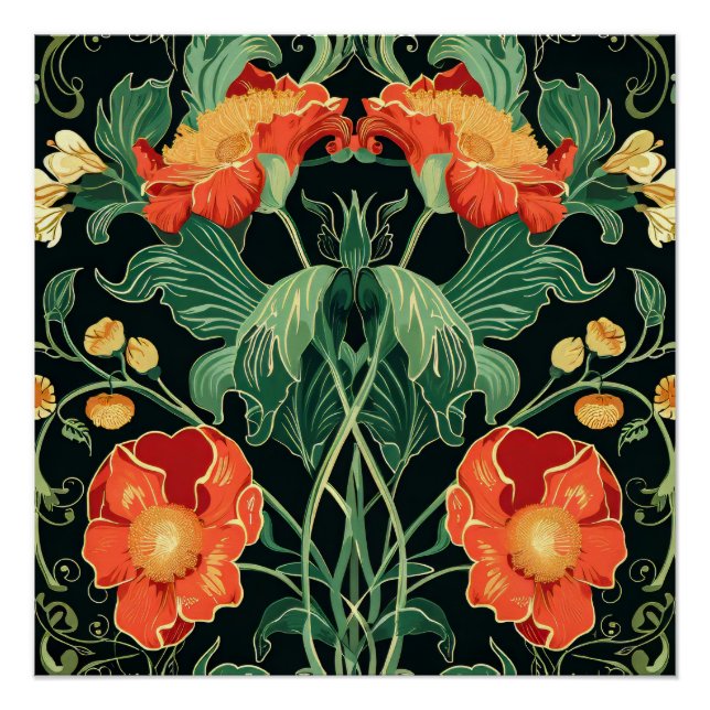 Art Nouveau Pattern Poster (Vorderseite)