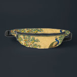 Art Nouveau Peacock Botanical Illustration Bauchtasche<br><div class="desc">An elegant Art Nouveau–inspired illustration featuring two graceful peacocks set within a lush botanical landscape of pomegranate branches, flowing water, and intricate floral ornamentation. Rich jewel tones, sinuous lines, and decorative detailing evoke the timeless beauty of classic European decorative arts and vintage wallpaper design. This refined nature composition blends romantic...</div>