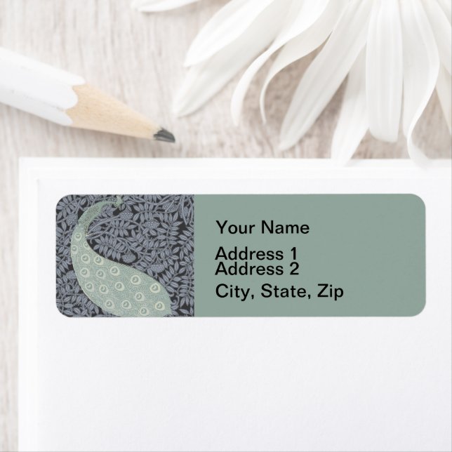 Art Nouveau Peacock Classic Vintag Bird (Insitu)