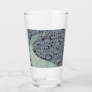 Art Nouveau Peacock Classic Vintag Bird Glas