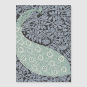 Art Nouveau Peacock Classic Vintag Bird Magnetkarte