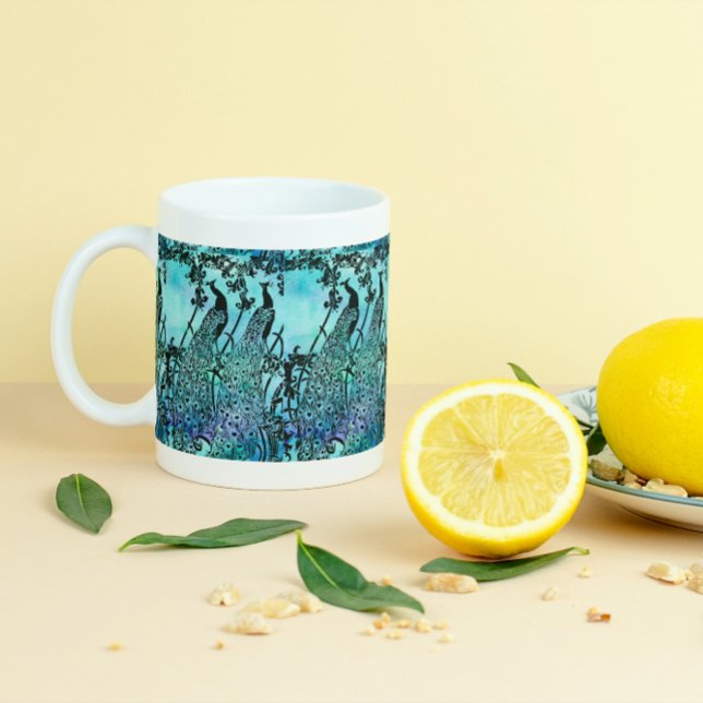 Art Nouveau Peacock Kaffeetasse (Von Creator hochgeladen)